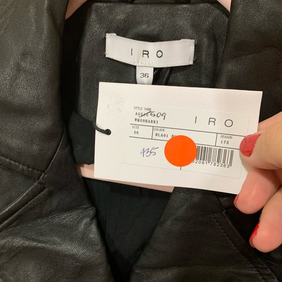 IRO Harri Leather Moto Vest size 36 - Picture 6 of 8